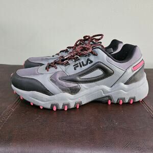 Fila‎ Reminder Men's 9.5 Athletic Hiking Shoes 9.5 Gray/Black/Red